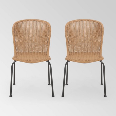 Wicker dining chairs online with arms