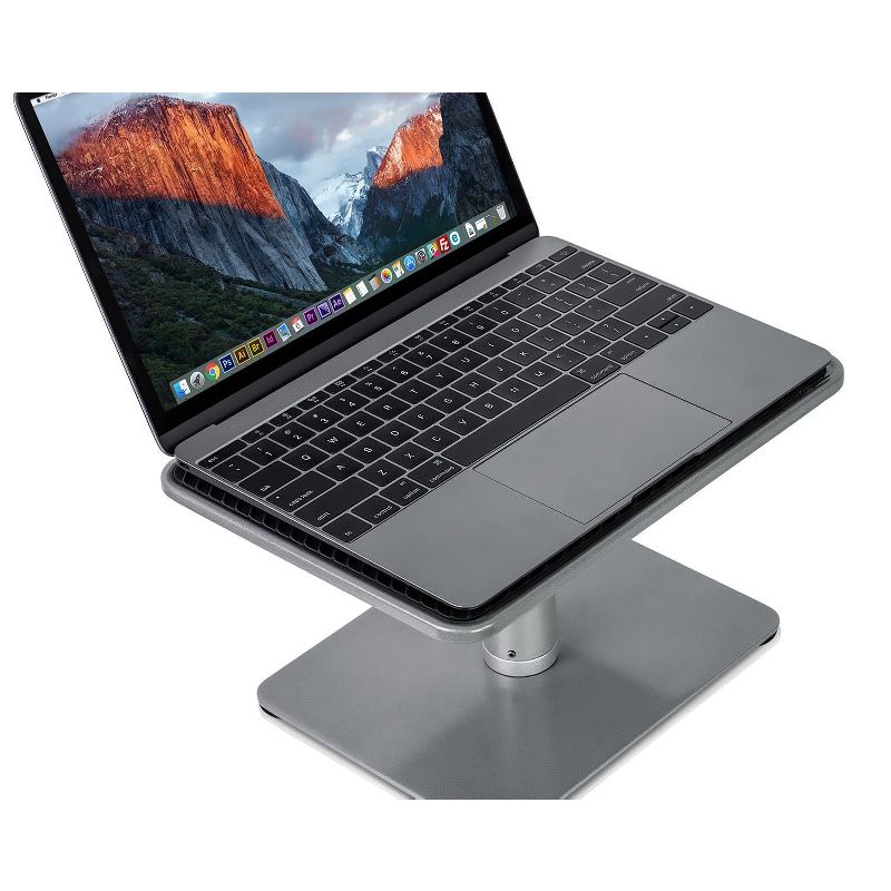 Mount-It! Adjustable Height Laptop Stand for MacBook Pro | Wide Platform Laptop & Monitor Desk Riser | For 11-15 in. Laptops | 24-32 in. Monitor Riser, 3 of 9