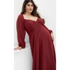 Women's Plus Size Flirty Midi Dress - rust | CITY CHIC - 3 of 4