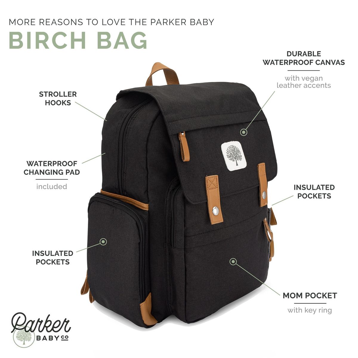 Parker Baby Co. Diaper Backpack - thumbnail 4