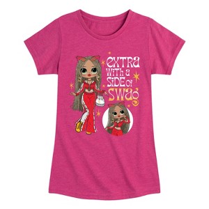 Girls' - LOL Surprise! - Extra w/ a Side of Swag Fitted Short Sleeve Graphic T-Shirt - 1 of 4