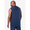 KingSize Men's Big & Tall Lightweight Muscle Hoodie Tee - 3 of 4