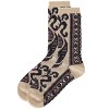 Memoi Women's S-Swirl Super Comfi Soft-Fit Crew Sock Khaki - 3 of 4
