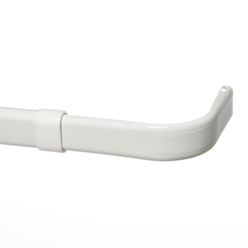 white curtain rod