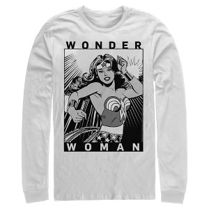 Men's Justice League Comic Poster Long Sleeve Shirt - 1 of 3