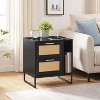 MaseiKar Nightstand, End Table with Charging Station, Side Table with Storage Compartment and 2 Drawers, Sofa Table with Decoration, for Bedroom - 3 of 4