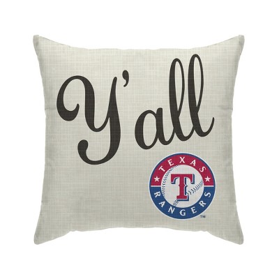 MLB Texas Rangers Y'all Decorative Throw Pillow