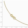 Black Bow Jewelry 14k Yellow Gold Polished Infinity Station Anklet, 9-10 Inch - 3 of 4