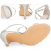 Perphy Women's Glitter CrissCross Buckle Strap Stiletto High Heels Sandals - 3 of 3
