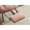 Teddy Fabric Rocking Chair with Adjustable Footrest and Side Pocket - 3 of 4