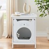 Cat Litter Box Enclosure, Hidden Kitty Litter Cat House & Side Table, Cat Box Cabinet with Vent Holes, Wooden Cabinet for Cats - 2 of 4