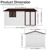 Coolbibila-10Ftx12Ft Storage Sheds, Metal Sheds With Waterproof Roofs And Durable Metal Frame, Tool Sheds With Lockable Doors And Window - 4 of 4