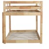 NicBex Twin over Twin Bunk Bed Wooden Bed Frame with Ladder and Full Length Guardrail, No Box Spring Required, Space saving - 4 of 4