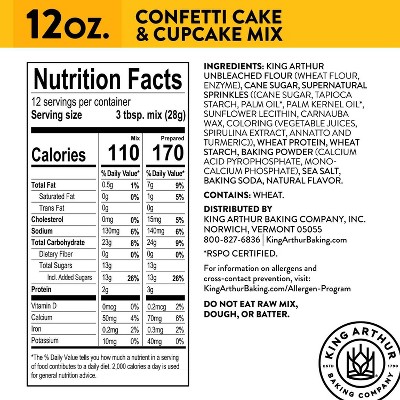 King Arthur Confetti Cake and Cupcake Mix - 12oz