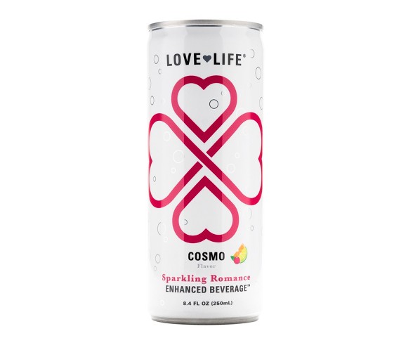 Love Life Cosmo Sparkling Enhanced Beverage 4pk/8.4 fl oz cans