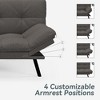 Dyonery 71" Convertible Futon Sofa Bed with Memory Foam, Adjustable Recliner for Small Spaces, Linen Fabric for Apartment, Living Room, Office - 4 of 4
