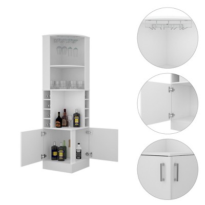 Vynxaria Space-Saving Corner Cabinet with Dual Access and Ample Storage