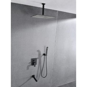 PAGED Shower Heads Modern Shower Faucet Set with Hand Shower, 16 Inch Shower Head and Tub Spout for Bathroom - 1 of 4