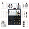 Whizmax Wine Bar Cabinet with Storage,Small Liquor Cabinet,Bar Cabinet with Glass Holder for Apartment,Bar,Kitchen,Dining Room,Home Decor - 4 of 4