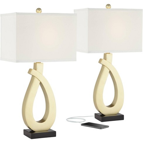 Gold table deals lamp set