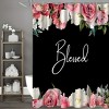 Paaaawaters 1pcs Flowers On A White Background Shower Curtain, Waterproof Shower Curtain With 12 Hooks, Bathroom Decor - 2 of 4