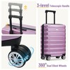 Lyngins 3-Piece Hardside Luggage Set – 20" Carry on Luggage, 24" & 28" Spinner Suitcases, Premium ABS+PC Material, 360° Wheels, Telescopic Handle - 3 of 4