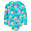 RuffleButts Girls UPF50+ Sun Protection Long Sleeve Rash Guard One Piece - 2 of 2