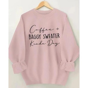 Coolmee Oversized Sweatshirt for Women Crewneck Long Sleeve Casual Tops Graphic Hoodies Pullover Sweater - 1 of 4