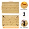 Bamboo Stovetop Cover with Removable Feet | 30x20 Inch Noodle Board, Extra Large Cutting Board with Juice Groove for Gas & Electric Stoves - 3 of 4