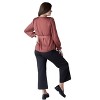 Ingrid & Isabel Maternity Belted Button Front Blouse - 3 of 4