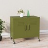 CLIHOME Heavy Duty Storage Cabinet, Freestanding File Cabinet with Wheels for Home Office, Industrial Style - 2 of 4