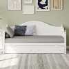 Sapphtopaz Twin Size Daybed with 2 Storage Drawers Wooden Platform Bed Frame with Handrail and Slats Support, Beds for Apartment, Bedroom - 2 of 4