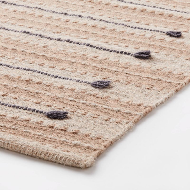 Striped/Clipped Yarn Rug Beige - Threshold™ designed with Studio McGee, 3 of 5