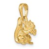 Black Bow Jewelry 14k Yellow Gold 3D Squirrel with Nut Pendant - 4 of 4