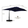 CASAINC 10 x 13 ft Cantilever Umbrella Square Patio Umbrella Outdoor With Base - 4 of 4