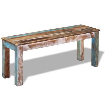 vidaXL Bench Solid Reclaimed Wood 43.3 inches x13.8 inches x17.7 inches