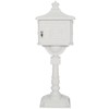 Vynxaria White Retro Mailbox - Elegant Locking Postal Box, 45.5" Tall - 2 of 4