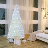 Resenkos 6-Ft Pre-Lit White Artificial Christmas Tree with Iridescent Leaves - White - 4 of 4