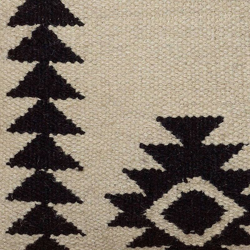 18&#34;x18&#34; Textured Southwestern Square Throw Pillow Ivory/Black - Rizzy Home, 3 of 8