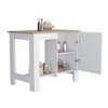 Kitchen Island with Single Door Cabinet and Shelf - 2 of 4