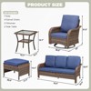 Buenhomino Patio Wicker Chairs Swivel Rocker Outdoor Rocking Chairs Set - 2 of 4