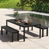 Tangkula 2PCS 55" HDPE Outdoor Bench Weatherproof Backless Patio Garden Bench - 2 of 4