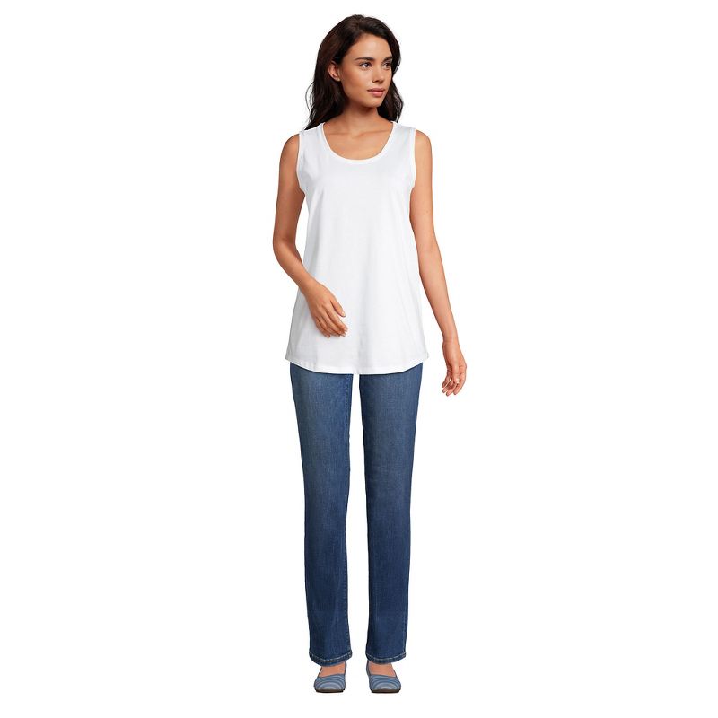 Lands' End Women's Tall Supima Cotton Tunic Tank Top, 4 of 5