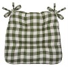 Kate Aurora Set of 2 Country Farmhouse Plaid Stain/Water Resistant Chair Cushions - 3 of 3