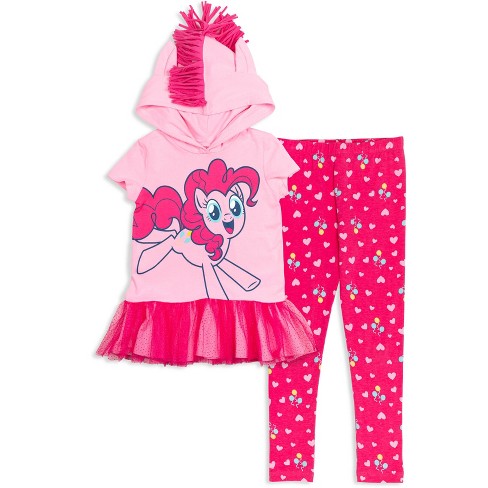 My Little Pony Pinkie Pie Little Girls Cosplay T Shirt and Leggings 6 6X