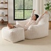 Gericco Bean Bag Chair with Armrests and Footstool for Adults- Oversized Comfy Beanbag Chaise Lounge Lazy Floor Sofa Chair - 2 of 4