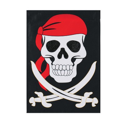 Jolly Roger Garden Applique Flag