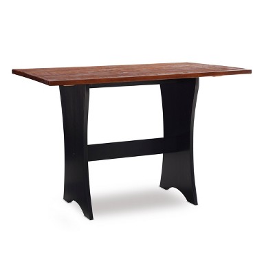 Parkside Antique Black and Pine Wood Corner Dining Nook Set