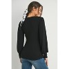 Hello Miz Women's Ribbed Long Sleeve V Neck Maternity Top - 3 of 4
