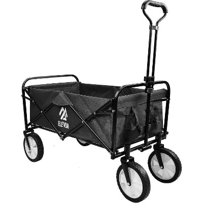 Elevon Heavy Duty Steel Frame Collapsible Folding 150 Pound Capacity Outdoor Camping Utility Wagon Yard Cart